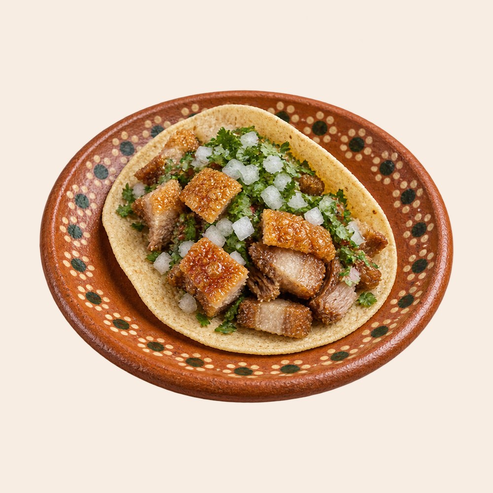 Taco chicharrón de Pork Belly